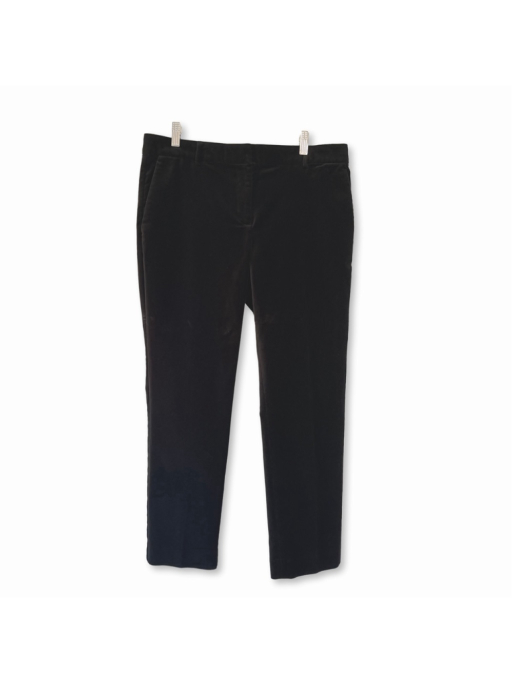Ann Taylor Black Velvet Trouser Pants Size 8